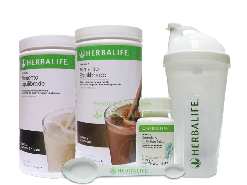Herbalife pack básico para ganar peso + accesorios Packs de productos y batidos de Herbalife para subir de peso